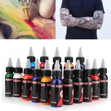 16 цветов 30 мл натуральный завод татуировки чернила набор краска для тела пигмент полупернамент макияж чернила