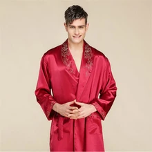 IANLAN весна лето мужской Халат 22 момме тяжелый вес натуральный шелк халат пижамы длинные пижамы с поясом Ночная рубашка IL00457A