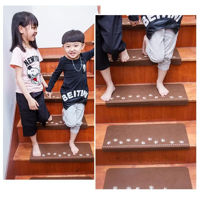 5PCS Safety Luminous Mat Anti-slip Stairway Carpet Household Supplies Self-adhesive Stairs Floor Sticker Pads Children Protector