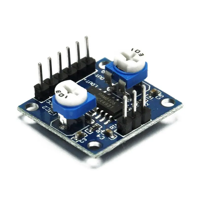 

PAM8406 Digital Amplifier Board With Volume Potentiometer 5Wx2 Stereo for Arduino AE1137