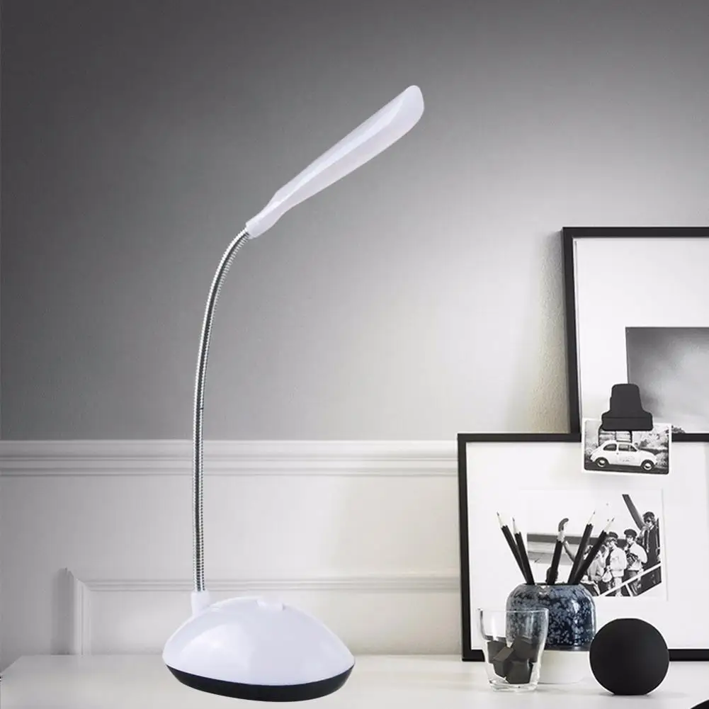 

Mini LED Desk Lamp Flexible Hose Flicker-Free Eye-Protection Battery Table Light