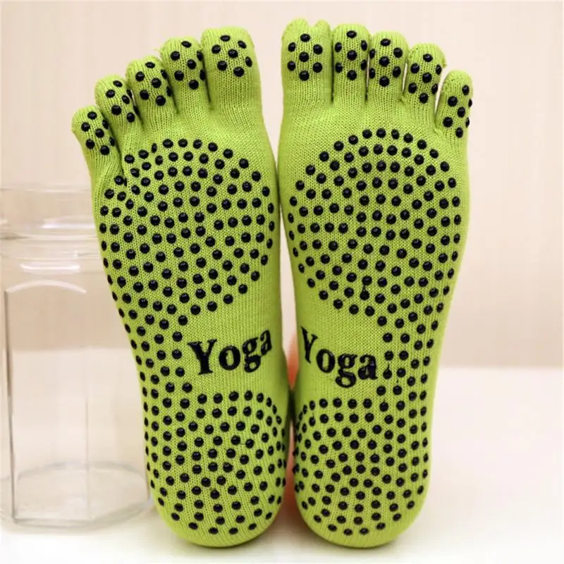 

Women Yoga Socks Anti-slip Five Fingers Dance Socks Ballet Gym Fitness Sports Pilates Cotton Breathable Socks 2019 Funny Sock