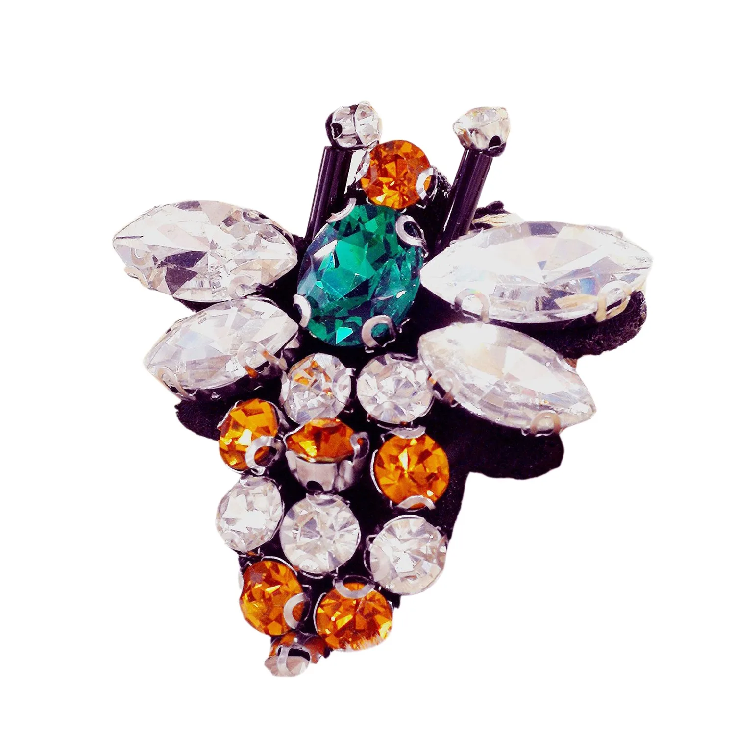 

SNNY-Handmade Rhinestone Bead Patches Bees Cool Fashion Sew On Crystal Beaded Patches For Clothing Shoes Bags Decoration Cute