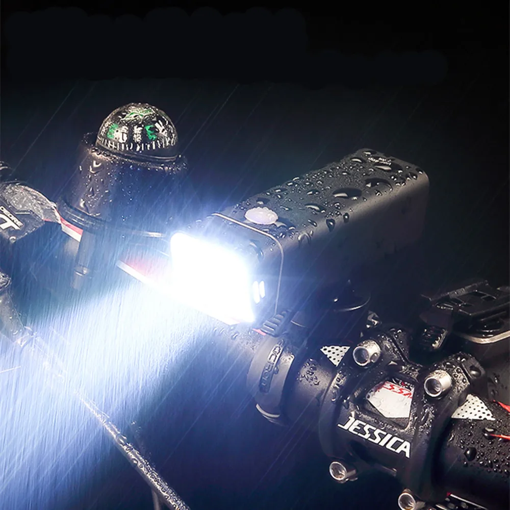 Sale INBIKE Outdoor Bicycle Light USB Charging Bike Front Lights Handlebar Flashlight Light Lamp IPX6 Waterproof 4