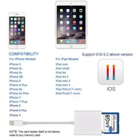 כבל מתאם USB קורא כרטיסי SD מצלמה TF Card Reader כבל מתאם עבור iPhone 8 פלוס 6S אפל iPad Pro Air מיני 3B04 (4)