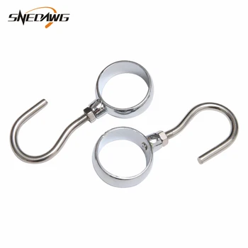 

2pcs Zinc Alloy Pipe Hooks Fit 22/25/32mm Dia. Tube Pipe Hook Organizer Holds Coat Hanger for Kitchen Cabinet Clothes