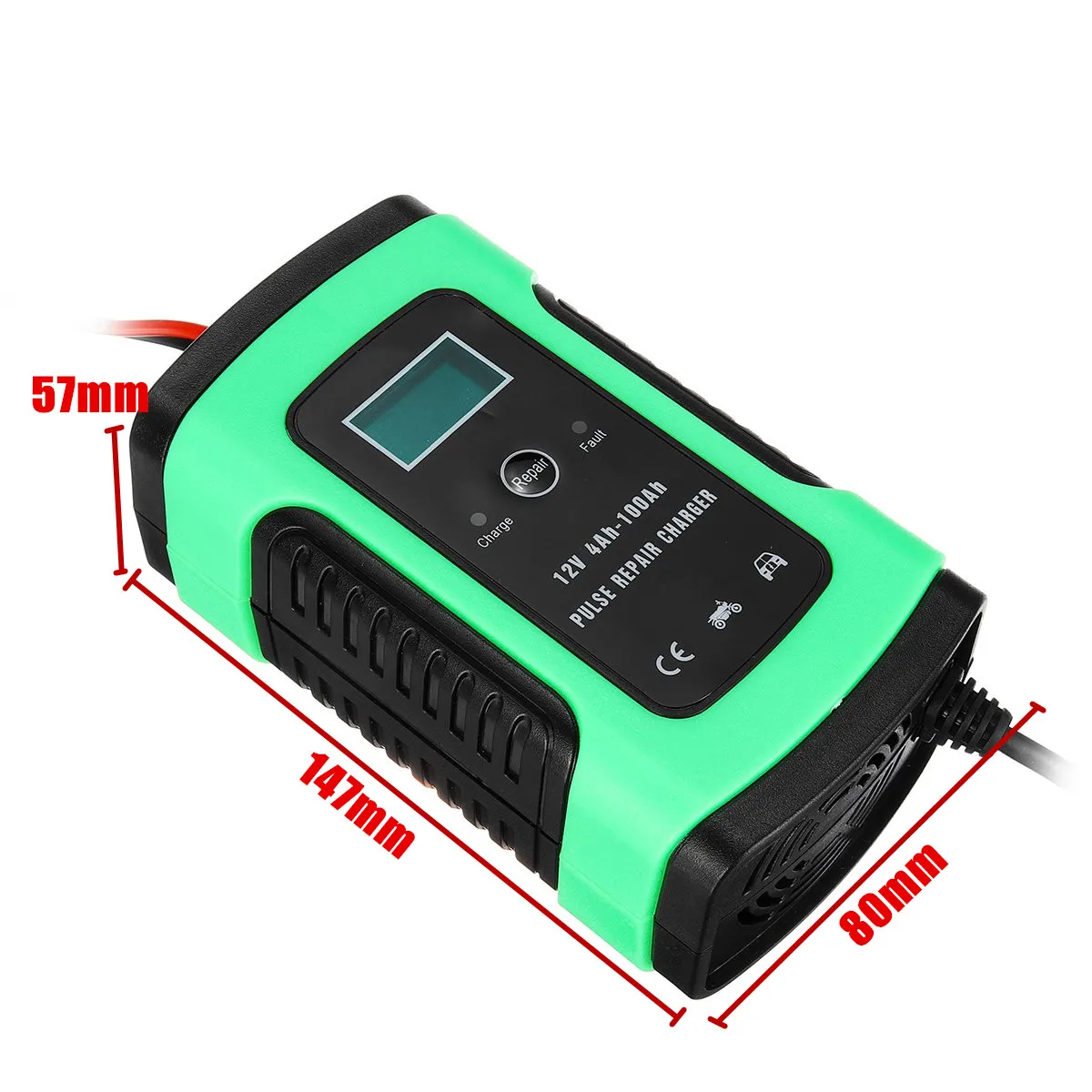 12V 5A Auto Car Intelligent Battery Charger Jump Starter LCD Intelligent 100-240V 100AH Pulses Repair Type