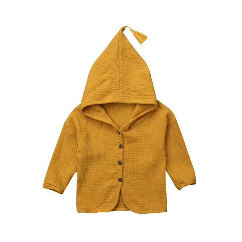 

Kids Baby Boy Girls Cotton Cardigan Hoodies Tops Outerwear Coat Comfy Clothes