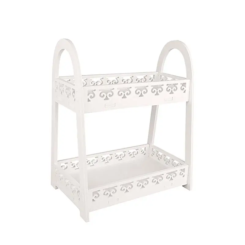 متعددة الوظائف تخزين الرف الأوروبي نمط 2 طبقة رف خشبي الحمام دش جوهر مستحضرات التجميل المنزل تخزين المنتجات