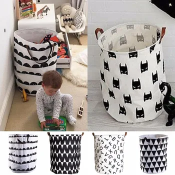 

1pc Canvas Kids Baby Toys Printed Storage Bags Case Laundry Hanging Bag Holder New 5 Styles