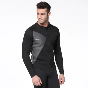 

Male 3MM One-piece Wetsuit Thickness Winter Swimming Swimsuit Snorkeling Long-Sleeved Surfing Coat Spearfishing Surf Dive