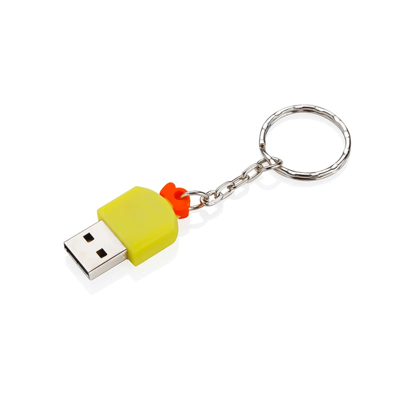 Смешно U диска Мода милый мультфильм животных жиров желтый цыпленок модель USB2.0