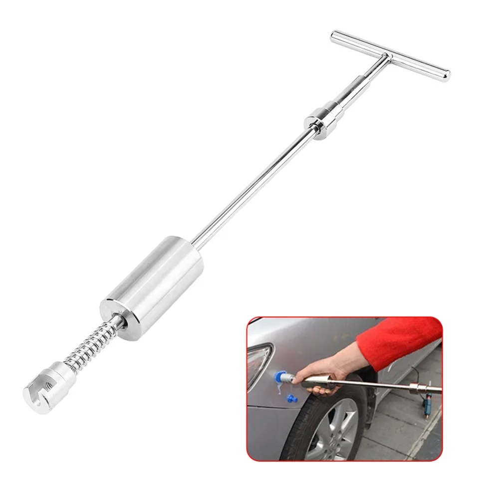 

Car Body Professional Paintless Dent Repair Hail Removal 2-in-1 T Bar Slide Hammer Iron Silver Puller Tool Accessories Oversea