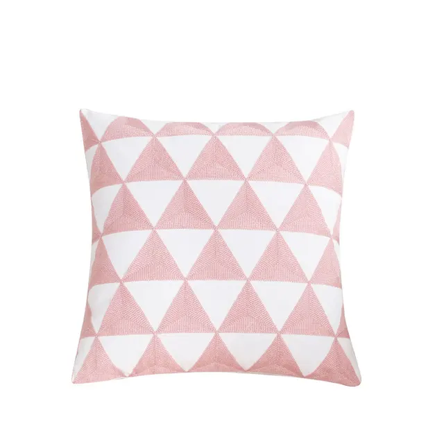 Decorative Embroidered Cushion Covers Pillowcase Luxury Sofa Throw Pillows Pink Geometric Decoration Car 45*45cm 40557 Coussins Cocooning.net