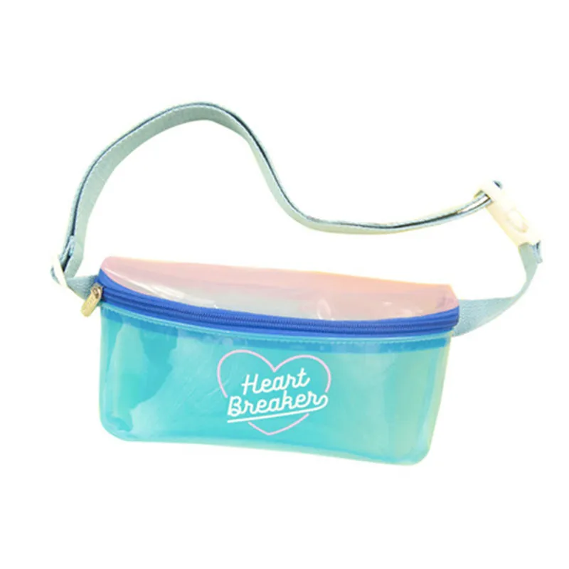 

2019 New arrival fashion transparant jelly sports waist bag for running sports outdoor travelling mini pocket bag two colors