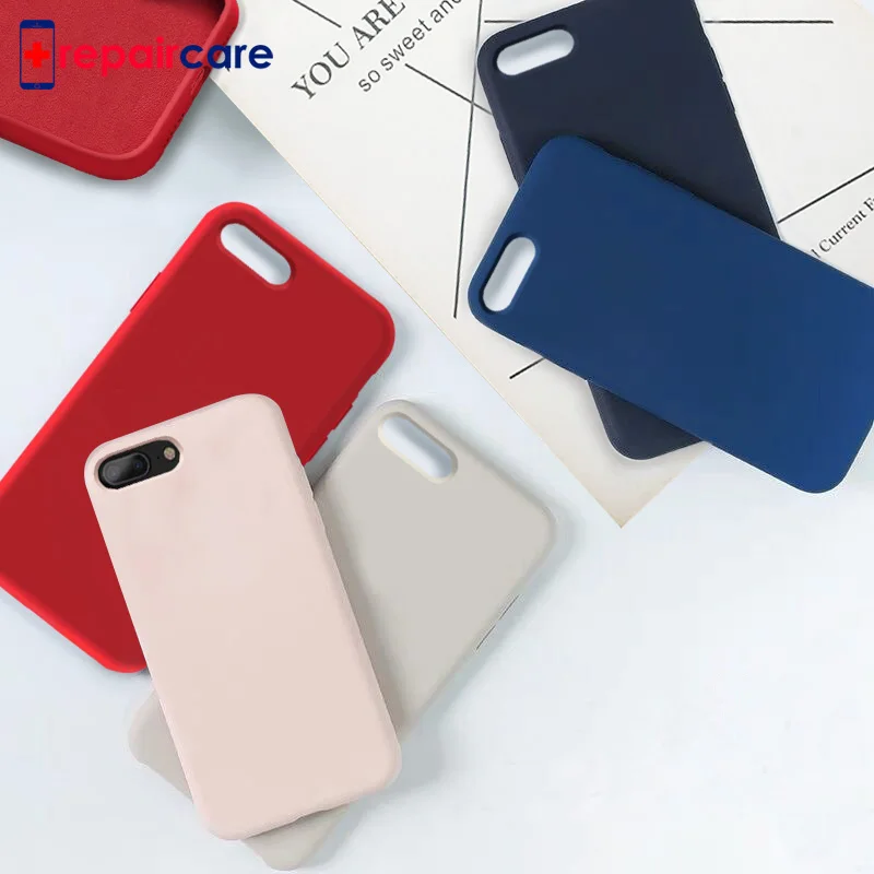 

Bottom Sealed Popular Selling Official Silicone Case For iPhone X XR XS Max 7Plus 8 Liquid Silicone Rubber Phone Case With Logo