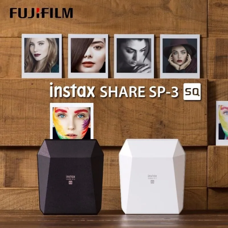 Fujifilm Instax Share SP-3 мобильный принтер мгновенной пленки фото квадратный размер черный/белый