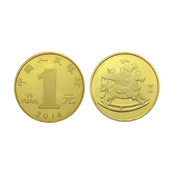 

China 1 Yuan coin, 2014, Year of the Horse, 12 Zodiac Commemorative coin, Uncirculated, UNC, Real Original Genuine coins, Asian