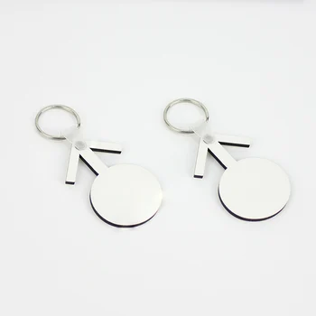 

NEW 2000pcs DIY MDF Double White Blank Key Chain Sublimation Wooden Key Rings For Heat Press Transfer Jewlery Photo Gift
