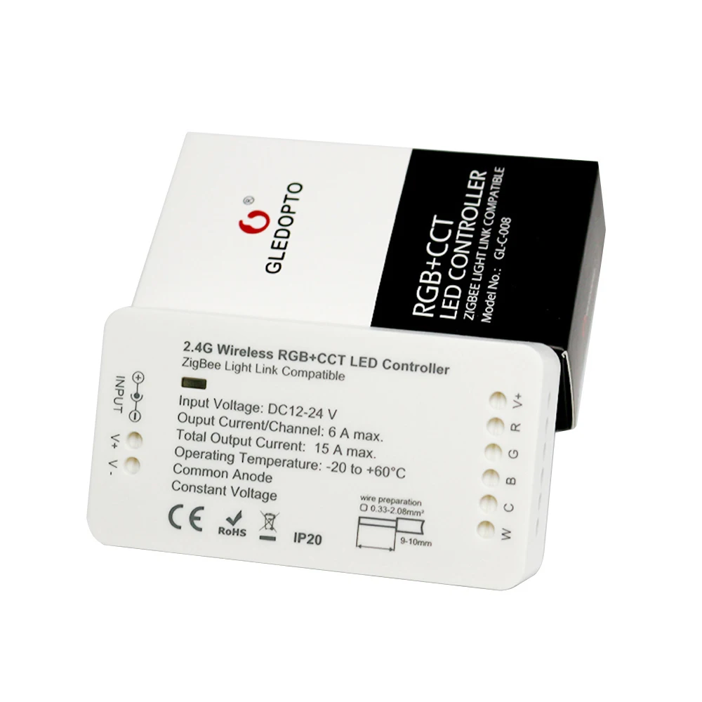 Светодиодный контроллер ZIGBEE RGB CCT WW CW Zigbee для светодиодных лент 12 В 24 постоянного