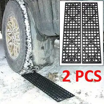 

2Pcs Car Snow Ice Mud Road Clearer Auto Vehicle Truck Winter Snow Chains Tires Recovery Traction Mat Wheel Strap Tracks