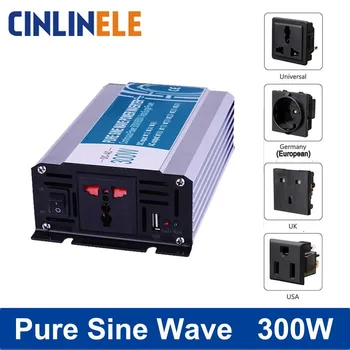 

Pure Sine Wave Inverter 300W CLP300A DC 12V 24V 48V to AC 110V 220V Smart Series Solar Power 300W Surge Power 600W