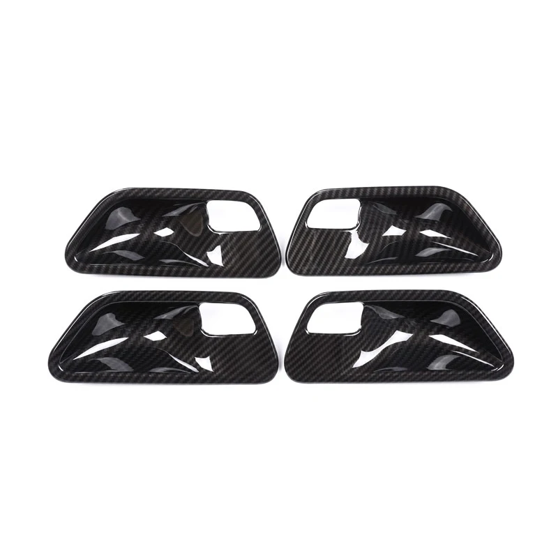 

4pcs Carbon fiber pattern ABS plastic Interior Door Handle Bowl Cover Trim For BMW 3 4 Series f30 f32 f35 316i 318i 320li 2013