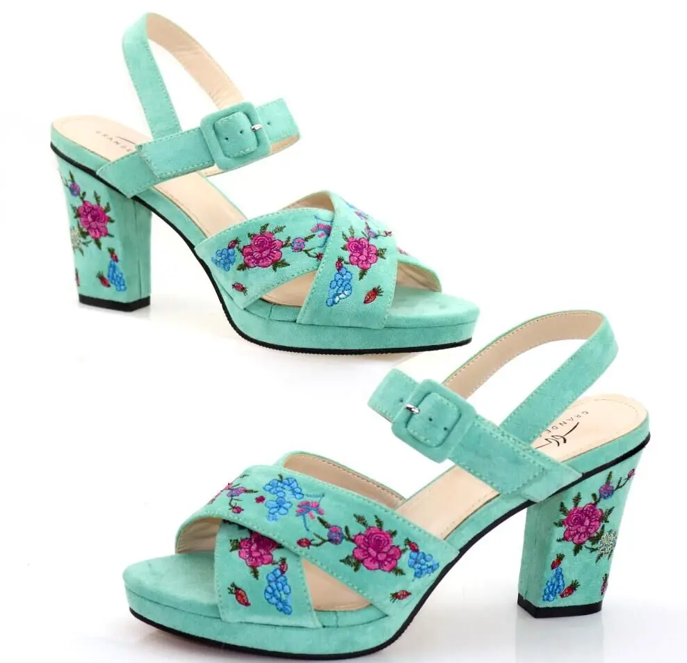 

2018 Italy shining rhinestone high quality women pumps without clutch bag possible matching in set large size lady summer shoes