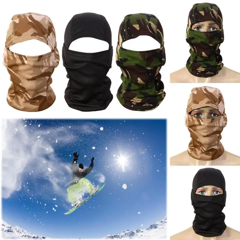 3D камуфляжная маска, быстросохнущие головные уборы, Балаклава, маска для лица для охоты, рыбалки, велоспорта, оборудование для защиты лица