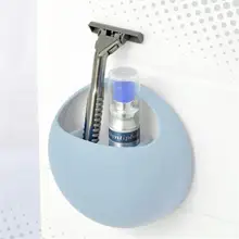 Креативный полукруглый настенный держатель для зубной щетки коробка для хранения бритвы(светло-синий