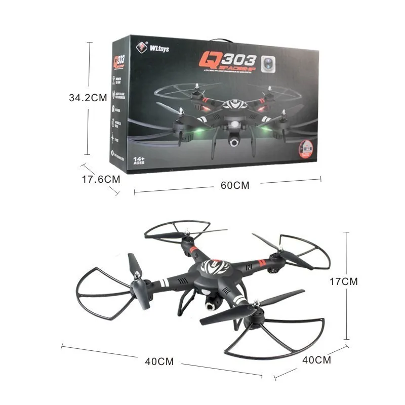 WLtoys Q303 Professional RC Drones Quadcopters 2.4GHz 4CH 6 Axis Fixed-height Mode RC Quadcopter RTF Aircraft With Camera Drones