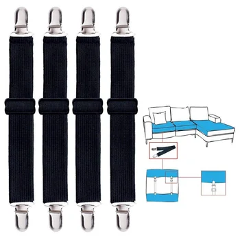 

4Pcs Bed Sheet Holder, Adjustable Sheet Fasteners Grippers Suspenders
