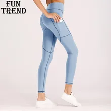 Однотонные спортивные штаны для йоги с карманами, женские спортивные Леггинсы для фитнеса, Леггинсы для йоги с высокой талией, штаны для бега и бега, спортивная одежда