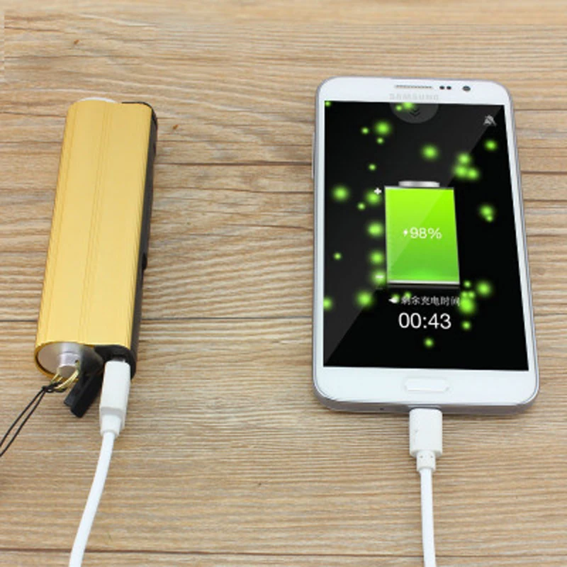 

Self Defense Multifunctional light flashlight USB mobilephone charging treasure mobile power cigarette lighter LED car charging