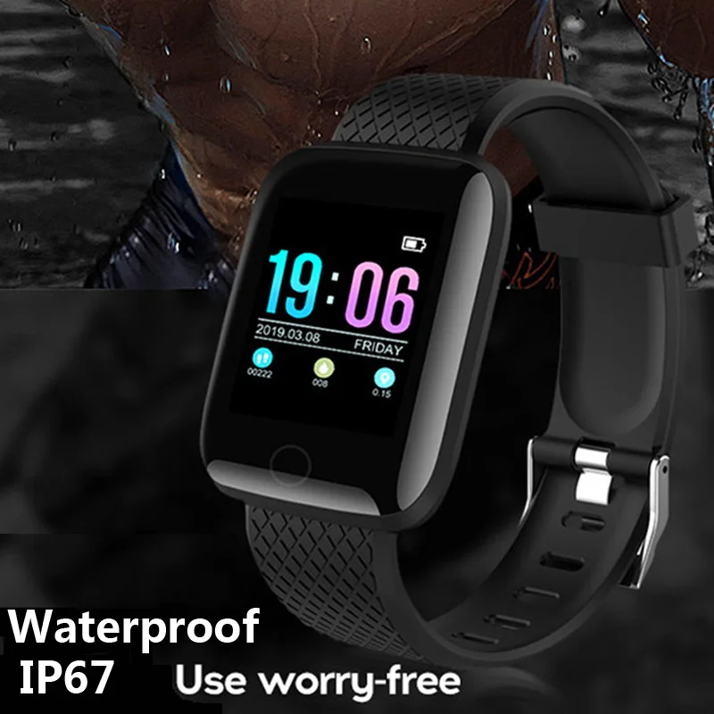Спортивные женские Смарт-часы с монитором сердечного ритма, Смарт-часы для мужчин, кровяное давление, водонепроницаемые фитнес-часы-трекер для Android ios