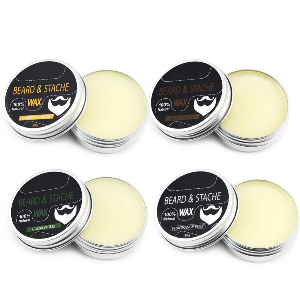 

Organic Beard Care Shave Natural Oil Balm 4 Flavors 30g Beard Care Balm Moisturizing Men Beard Hair Wax Care Beard Care Soap
