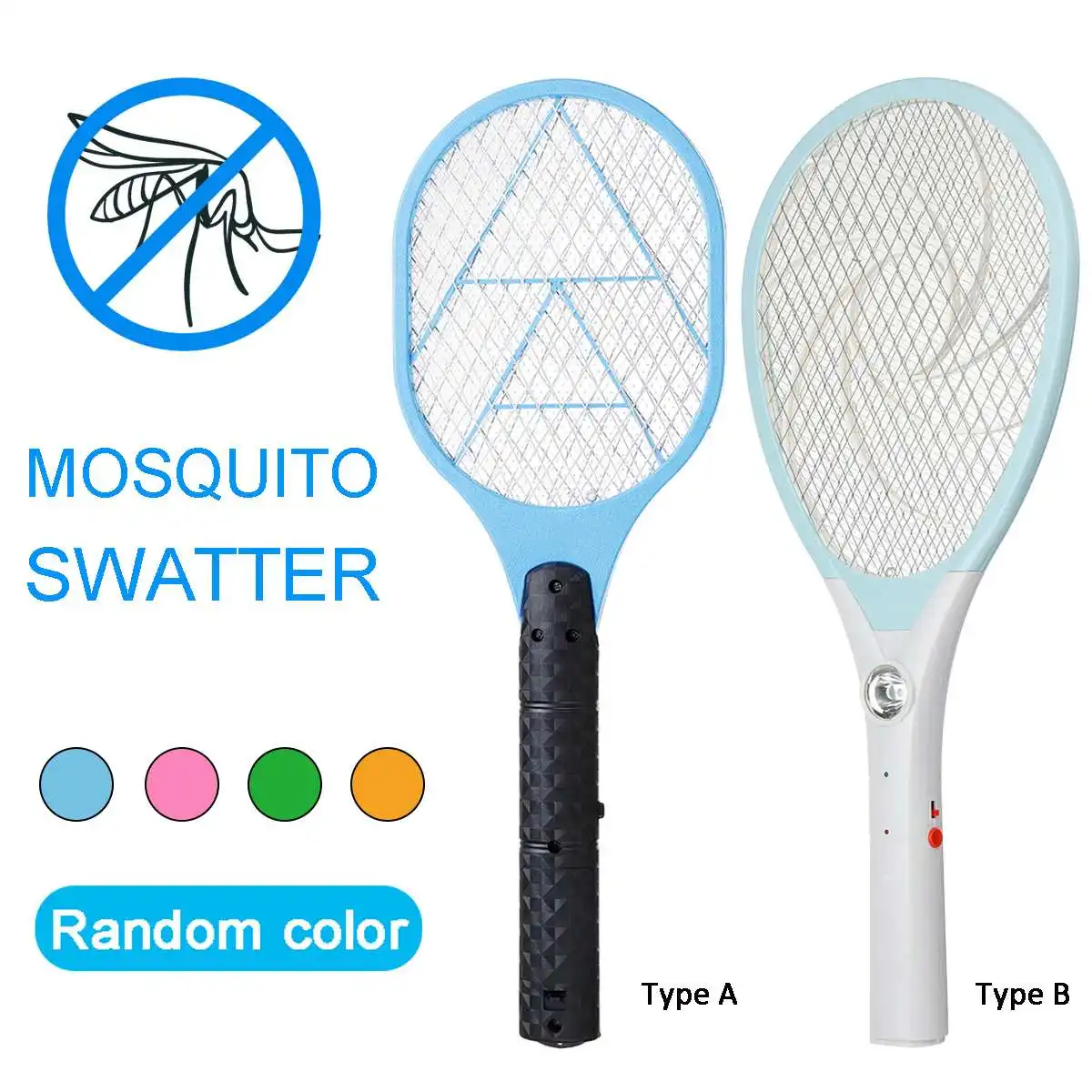 

LED Electric Bug Fly Mosquito Killer Insects Bat Swatter Racket USB Rechargeable batteries Operated Home Garden Bug Zappers