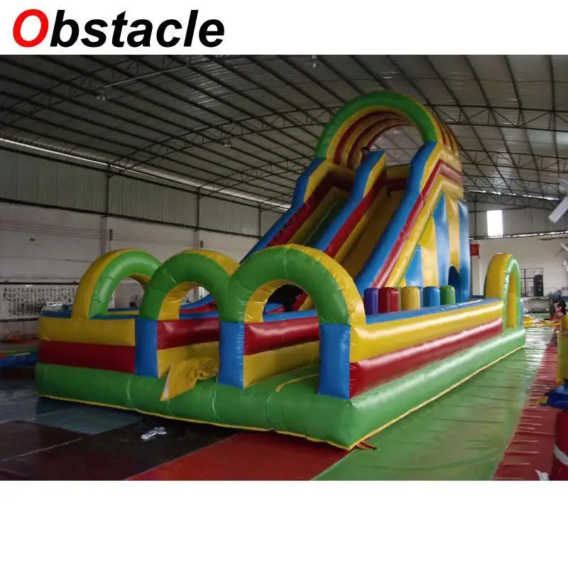 

12 x 6m Commercial amusement park or rental business use inflatable playground slides bouncy castle and obstacle combination