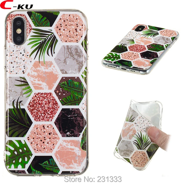 Мягкий чехол из ТПУ C-ku с мраморным гранитом для Ipod Touch 6 5 Iphone X XS MAX XR 8 7 PLUS 6S 5C 5S SE Line