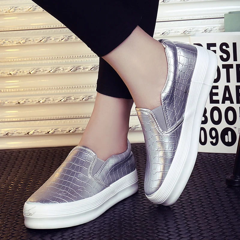 

2019 Spring Summer Women Shoes New Fashion Zapatos Mujer PU Leather Thick bottom casual Comfortable Flat Shoes