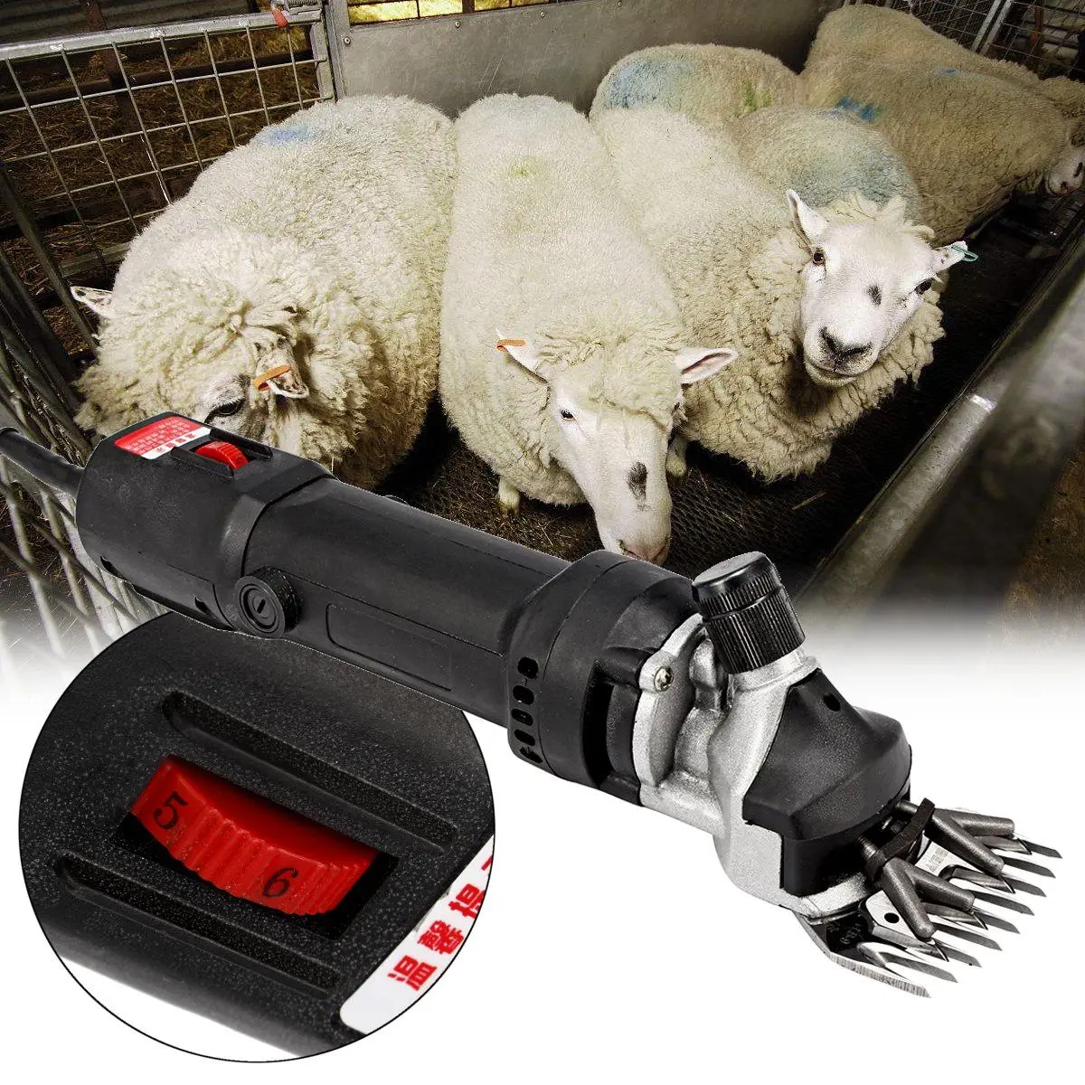 

690W 6 Level Speed Electric Shears Shearing Hair Clipper Animal Sheep Goat Pet Farm Machine Scissor
