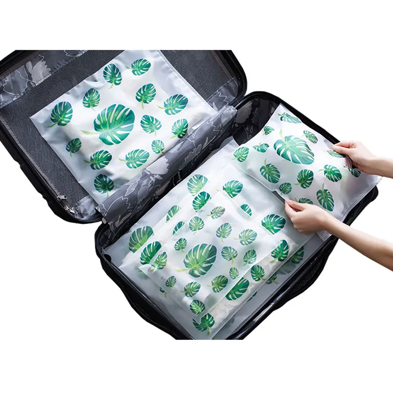 5 pcs/set Transparent Ziplock Bags Frosted EVA Travel Accessories