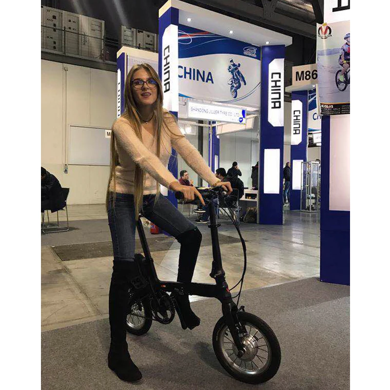 2018 E0 Faltbare fahrrad Falten elektro велосипед карбоновый Faser Rahmen мини Elektro fahrraВ D 36 В/180 Вт ebike Mini