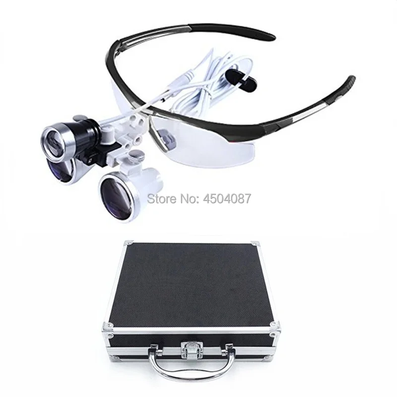 

3W LED Medical Headlight Headlamp+3.5X Medical Magnifier Loupe Medical Surgery Dental Headlight Loupe Set with Aluminum Box