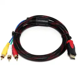 США 5Ft HDMI к 3-RCA Видео Аудио AV компонентный конвертер Кабель-адаптер для HDTV