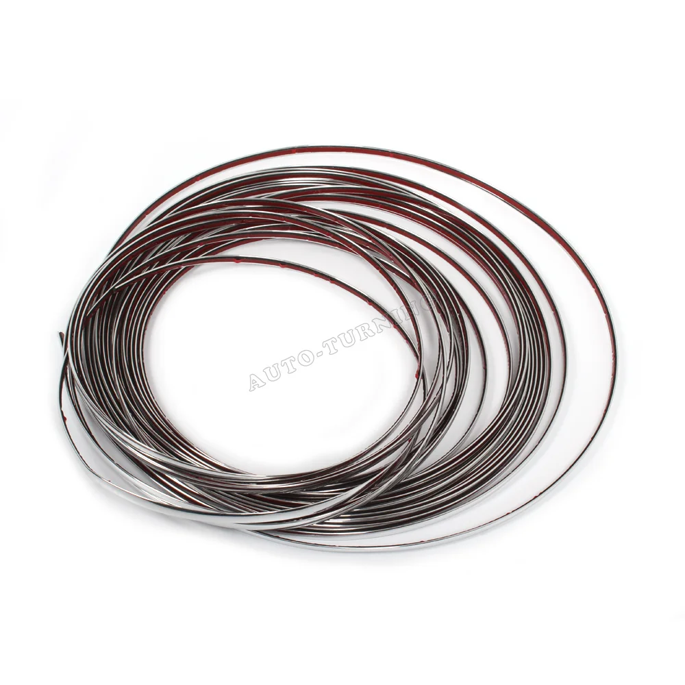 Universal Car Styling PVC Chrome Auto Car Body Kit Side Skirt Window Moulding Decoration Trim Strip Sticker 6mm 8mm 10mm 3M