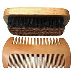 Мужская щетка для бороды Набор косметический Pure Pig Mane Elm Clean Care Beard Brush Essence style Variety Good Look Set