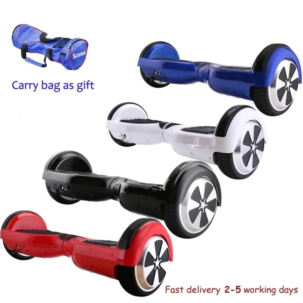 

4 Colors 6.5 Inch Hoverboard Two Wheels Self Balance Scooter Hover Board With Carry Bag Ul Certificated Free Shipping De Stock