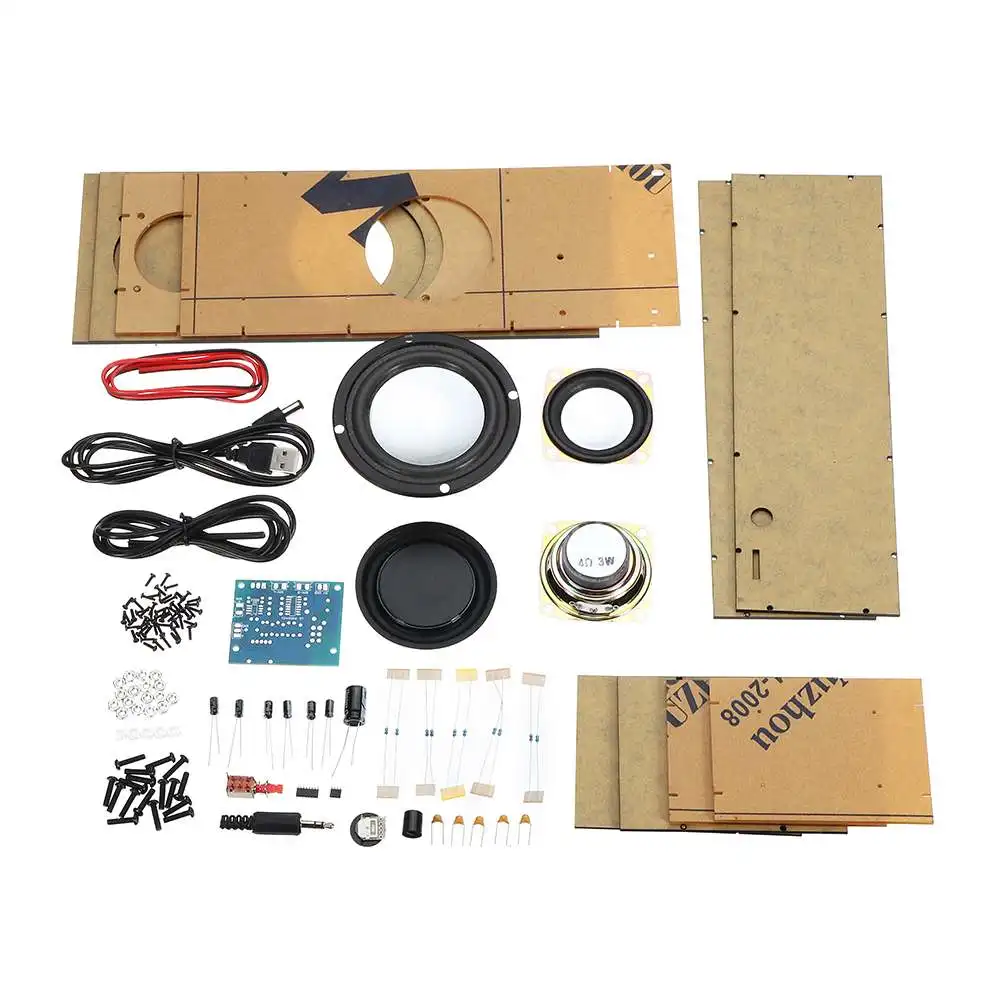 CLAITE DIY USB стерео динамик производственный Комплект DC 5V тяжелый бас 2 1 канальный