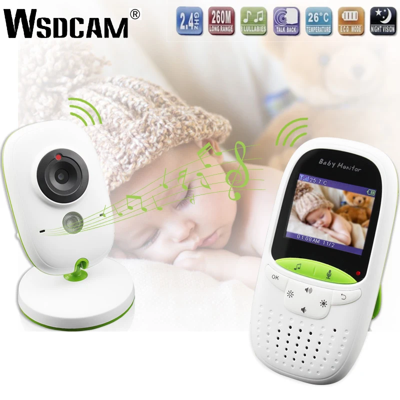 

Wireless LCD Audio Video Baby Monitor VB602 Radio Nanny Music Intercom IR 24h Portable Baby Camera Baby Walkie Talkie Babysitter